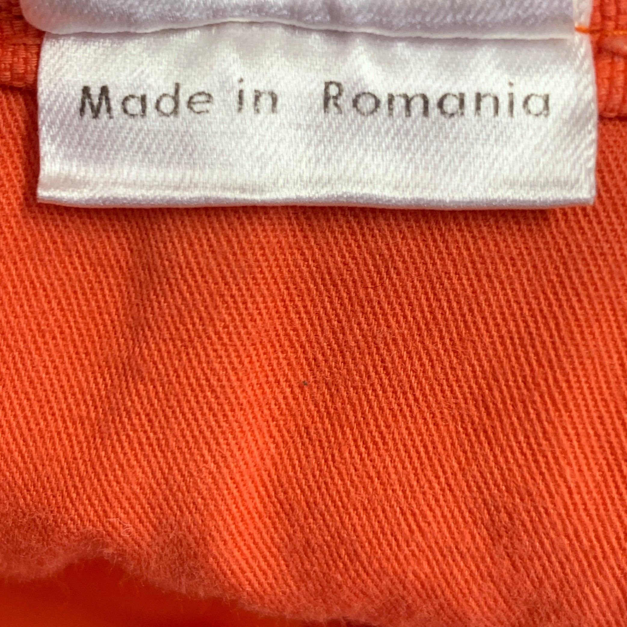 Men's DRIES VAN NOTEN Size 32 Orange Cotton Casual Pants For Sale