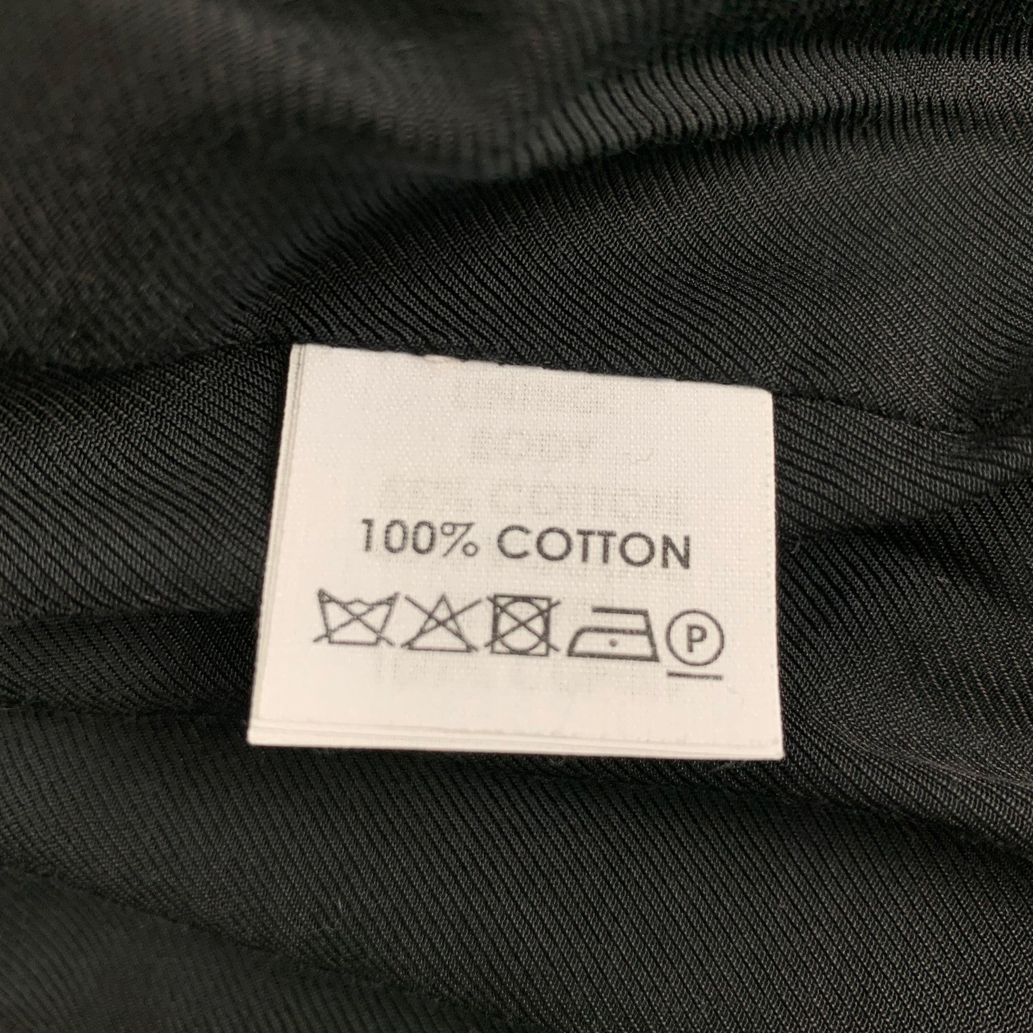 DRIES VAN NOTEN Size 36 Black Stripe Cotton Notch Lapel Sport Coat For Sale 1