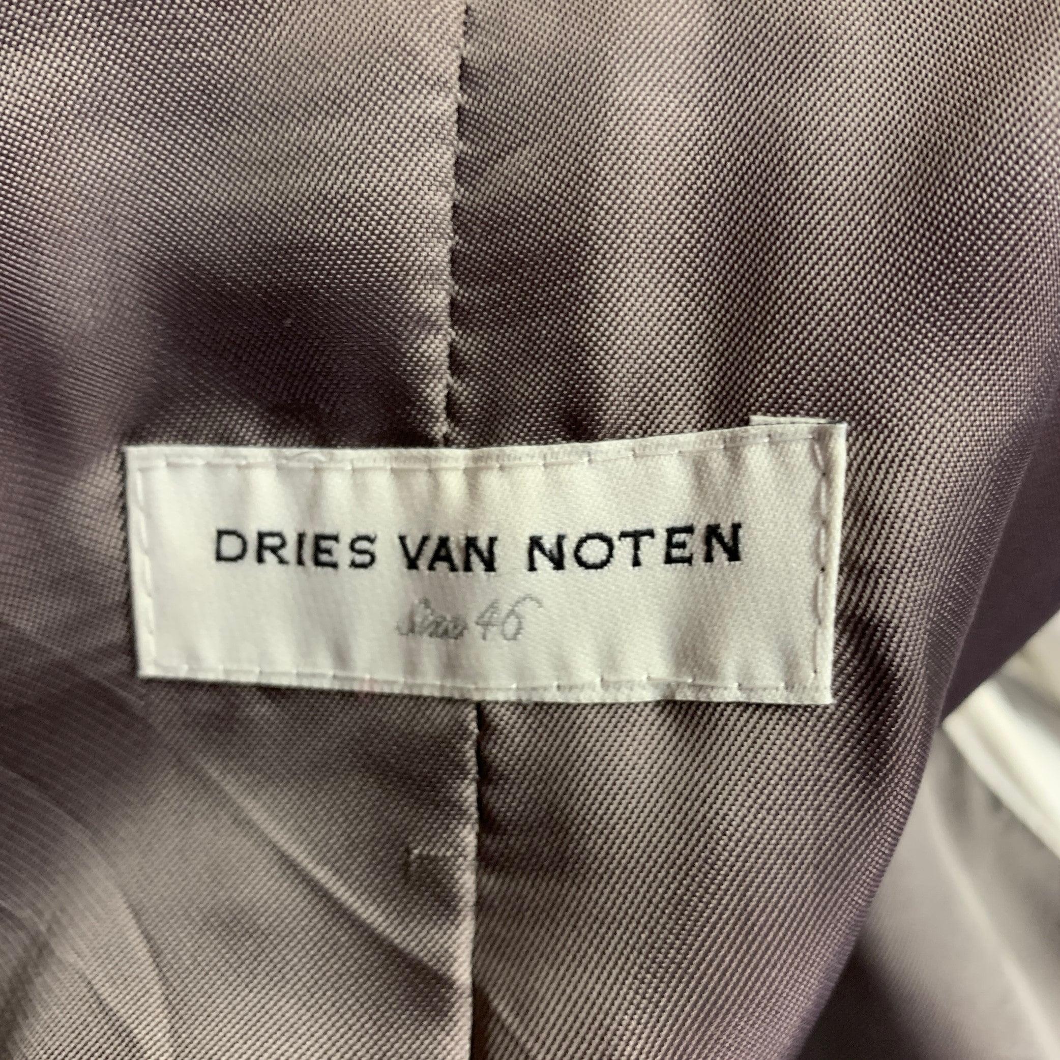 DRIES VAN NOTEN Size 36 Orange Polyester Silk Single Breasted Sport Coat 1