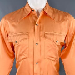 DRIES VAN NOTEN Size 36 Orange Western Long Sleeve Shirt
