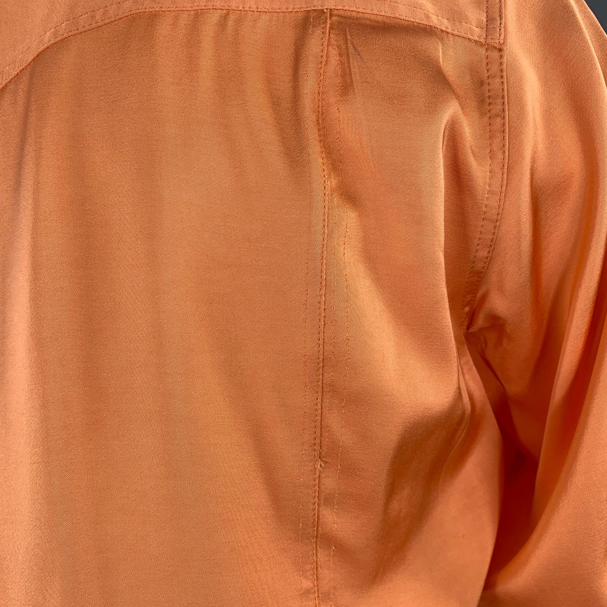 DRIES VAN NOTEN Size 36 Orange Western Long Sleeve Shirt For Sale 1