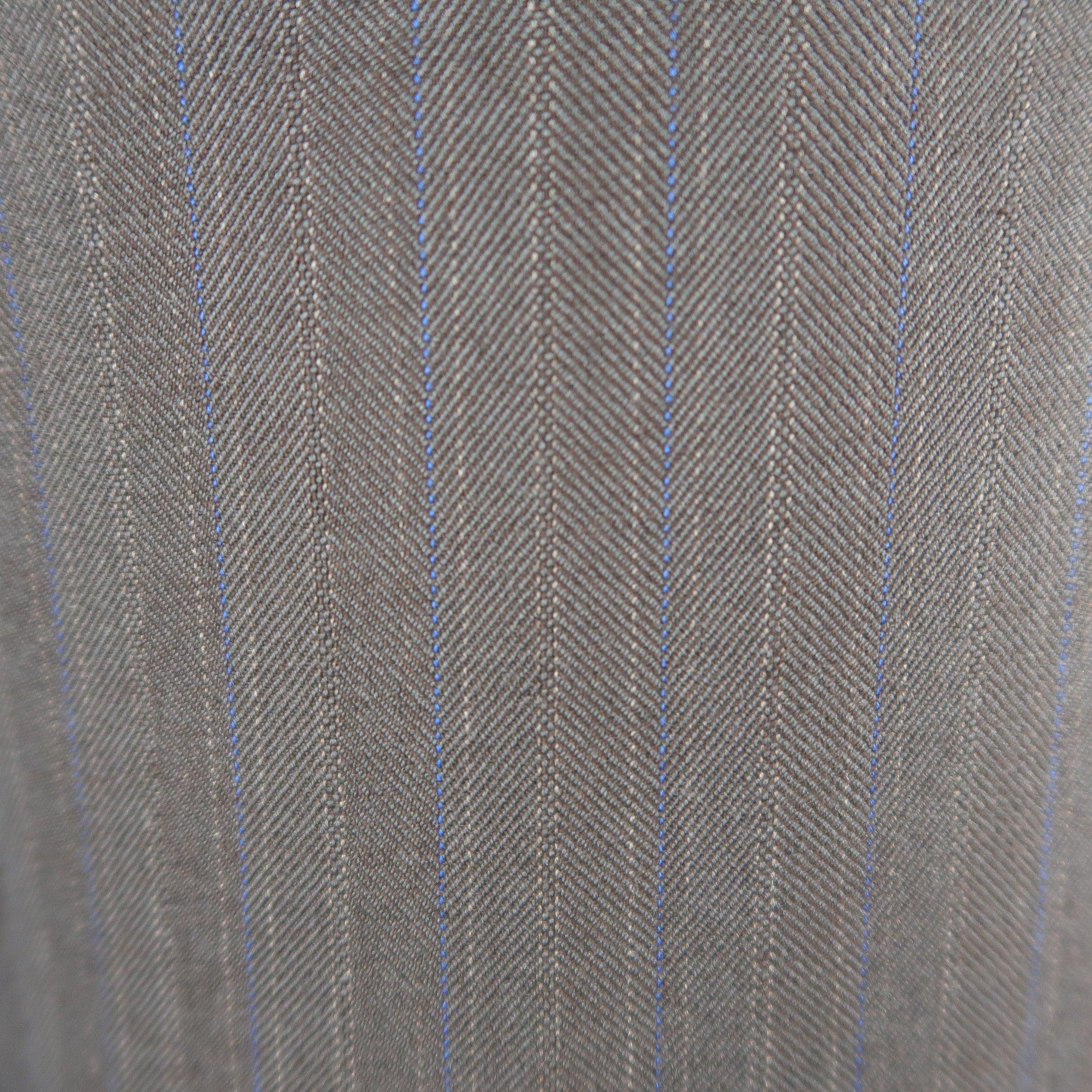 DRIES VAN NOTEN Size 36 Regular Brown Stripe Wool Blend Sport Coat 2
