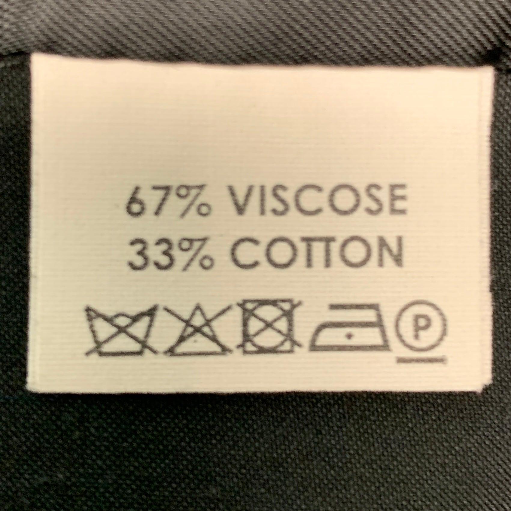 DRIES VAN NOTEN Size 38 Black Cream Embroidery Viscose Cotton Sport Coat For Sale 2