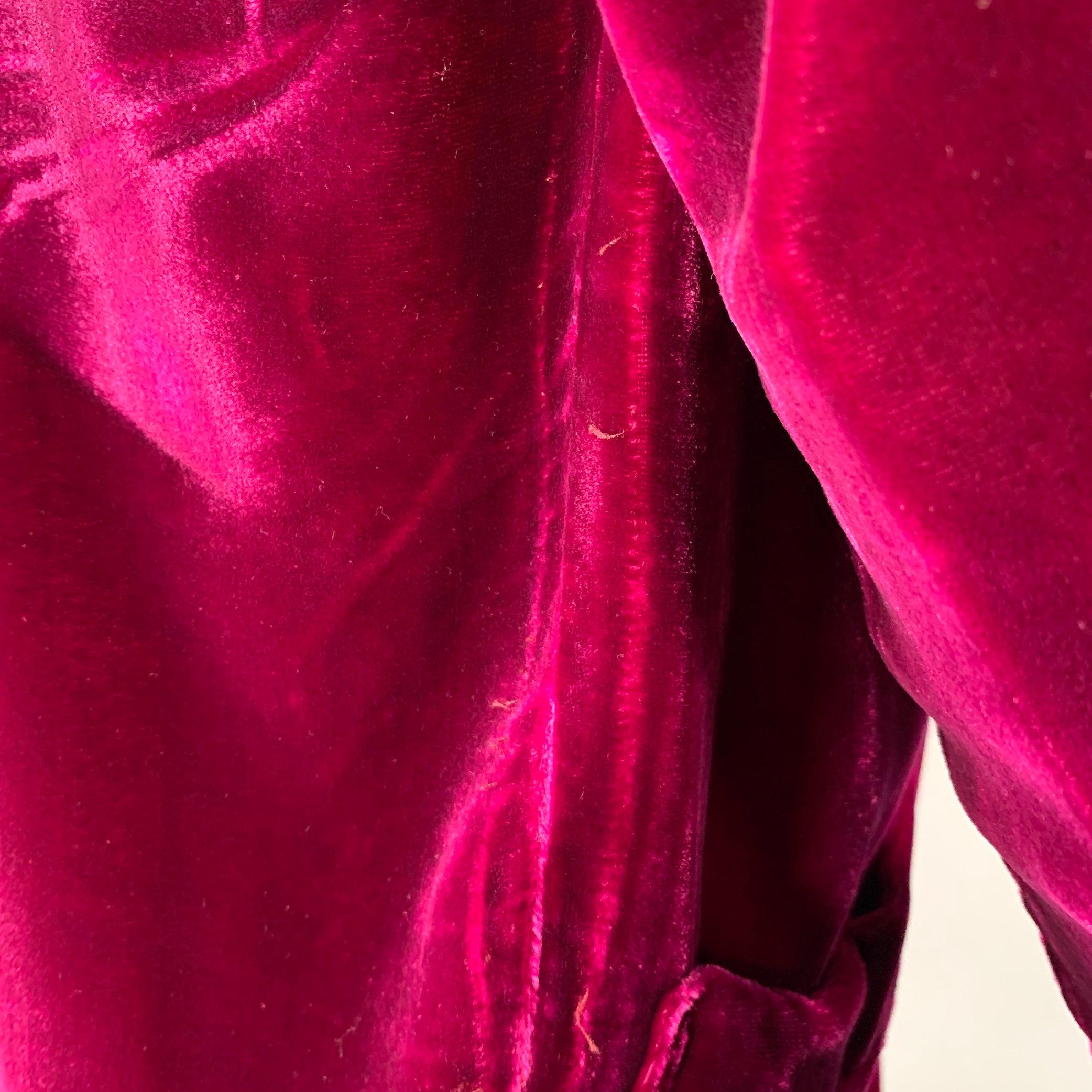 Men's DRIES VAN NOTEN Size 38 Purple Fuchsia Velvet Long Sleeve Shirt