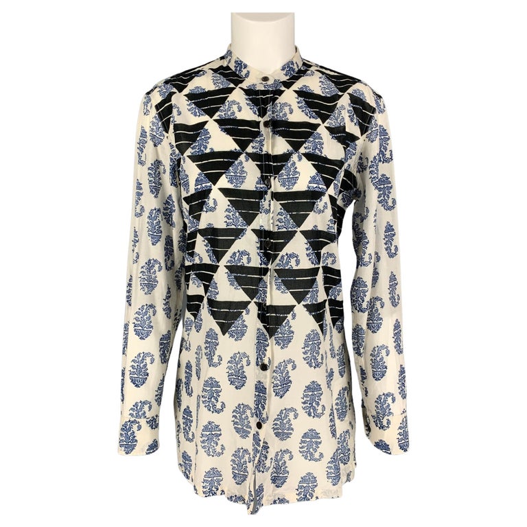 Chemise Dries Van Noten Noire à Paillettes - Taille S - Manches Longues - Coupe Cintrée