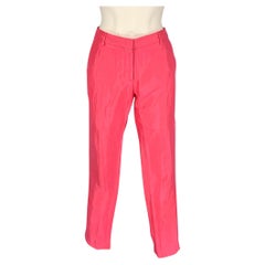 DRIES VAN NOTEN Size 4 Pink Rayon Blend Flat Front Dress Pants