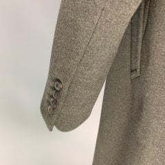 DRIES VAN NOTEN Size 40 Olive Wool Notch Lapel Coat