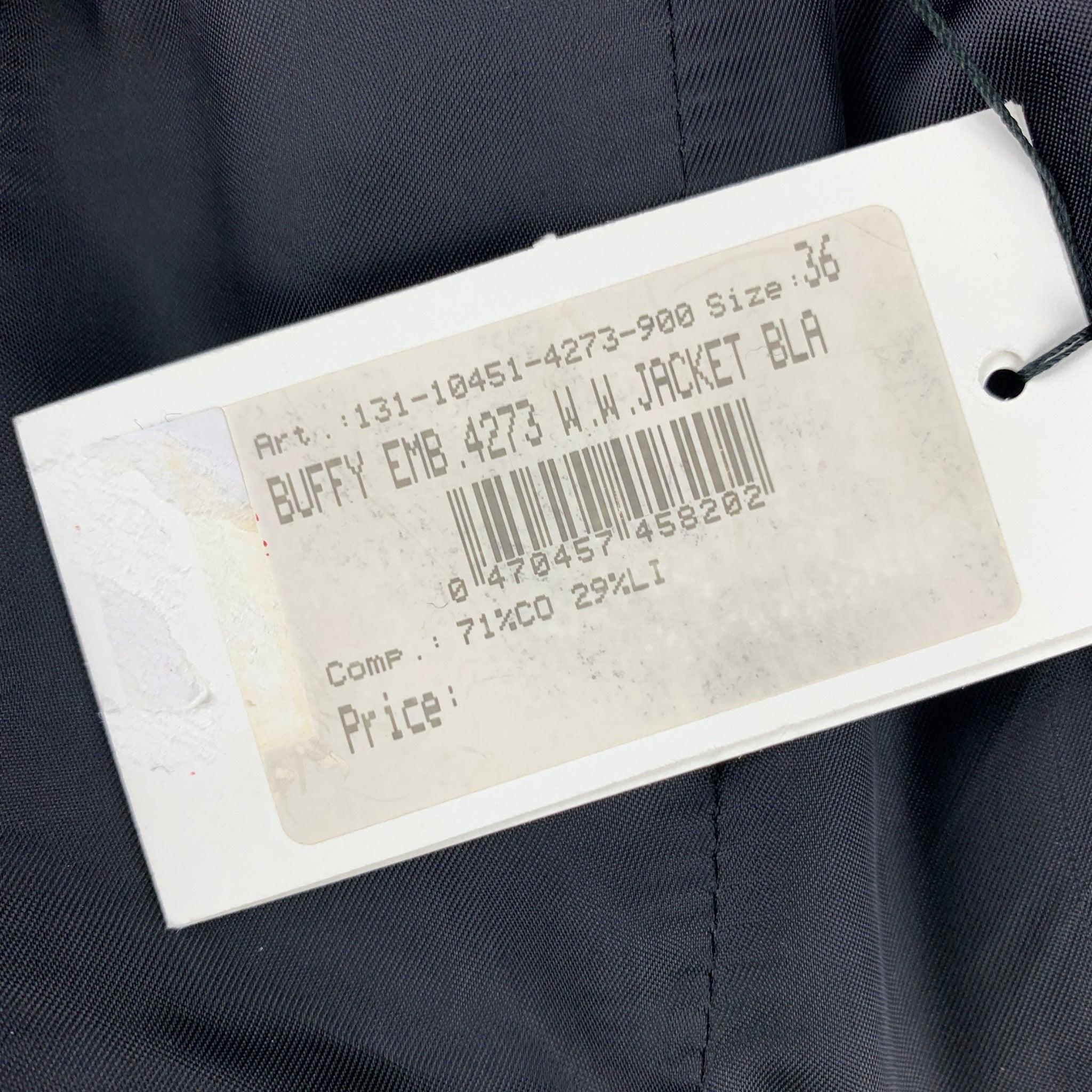 DRIES VAN NOTEN Size 6 Black Beaded Cotton / Linen Vest For Sale 1