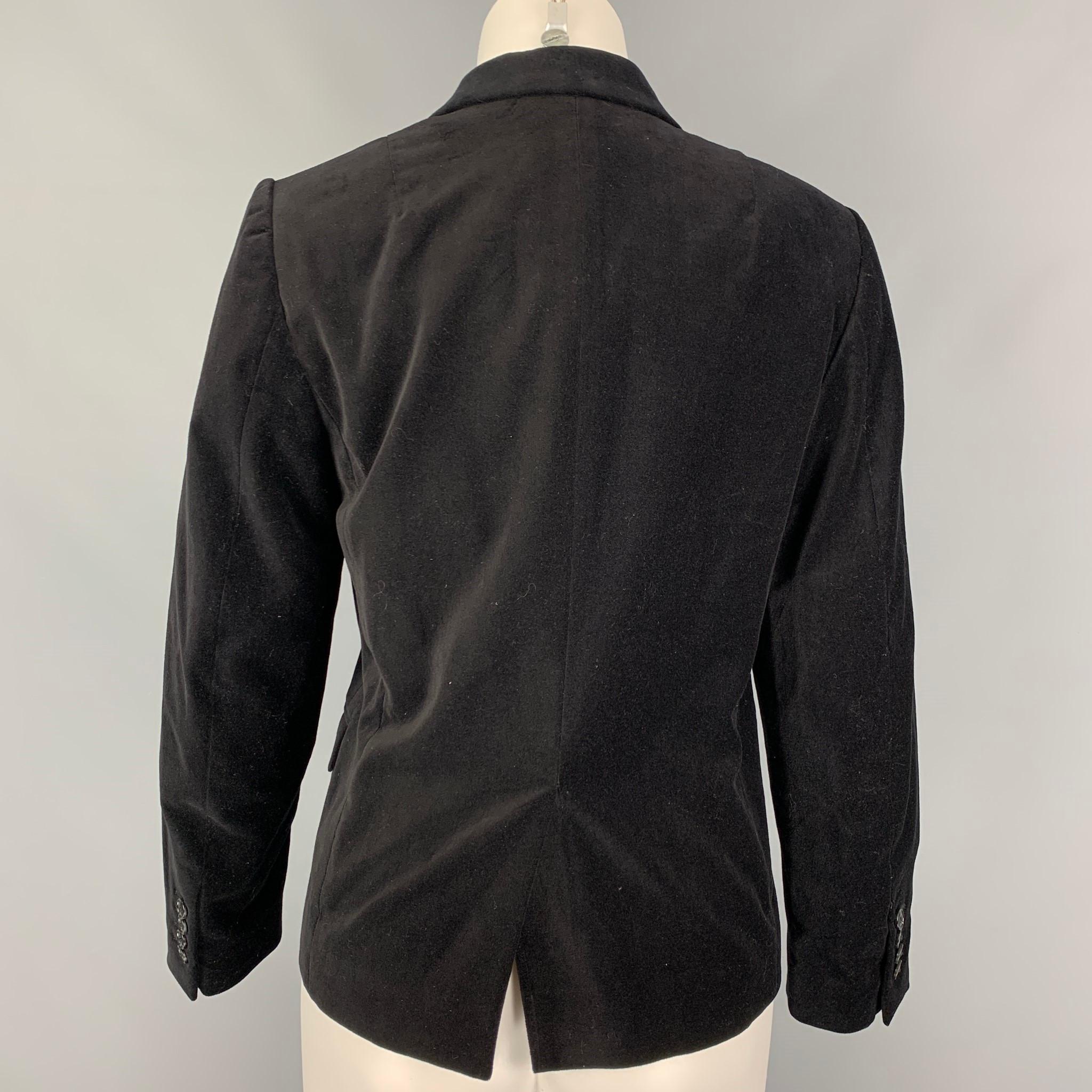 DRIES VAN NOTEN Size 6 Black Silver Beaded Sequin Cotton Jacket Blazer In Good Condition In San Francisco, CA