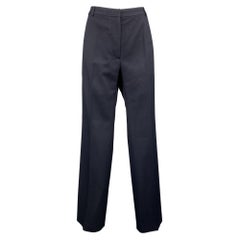 DRIES VAN NOTEN Size 6 Navy Wool Blend Dress Pants