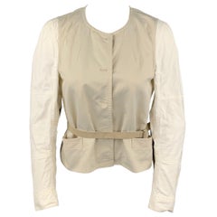 DRIES VAN NOTEN Größe 6 Off White Jacke aus Polyestermischung