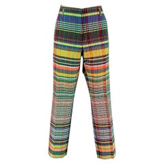 DRIES VAN NOTEN Size 8 Multi-Color Polyester Cotton Jacquard Dress Pants