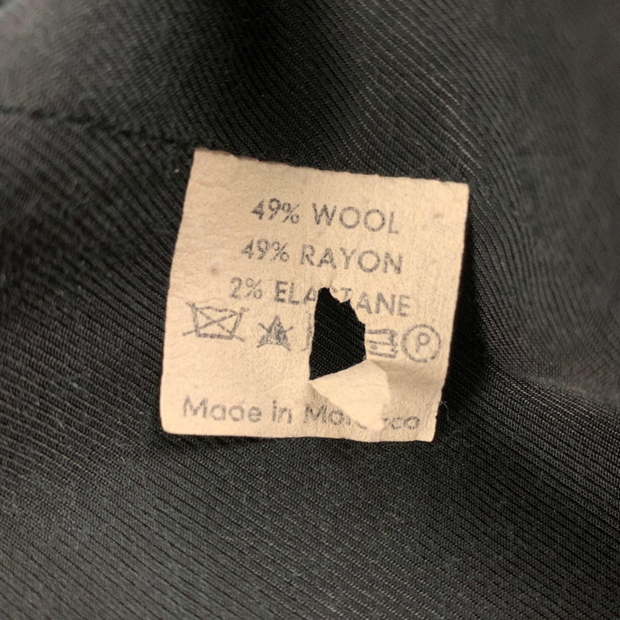 Women's DRIES VAN NOTEN Size 8 Navy Wool Blend Peak Lapel Jacket For Sale