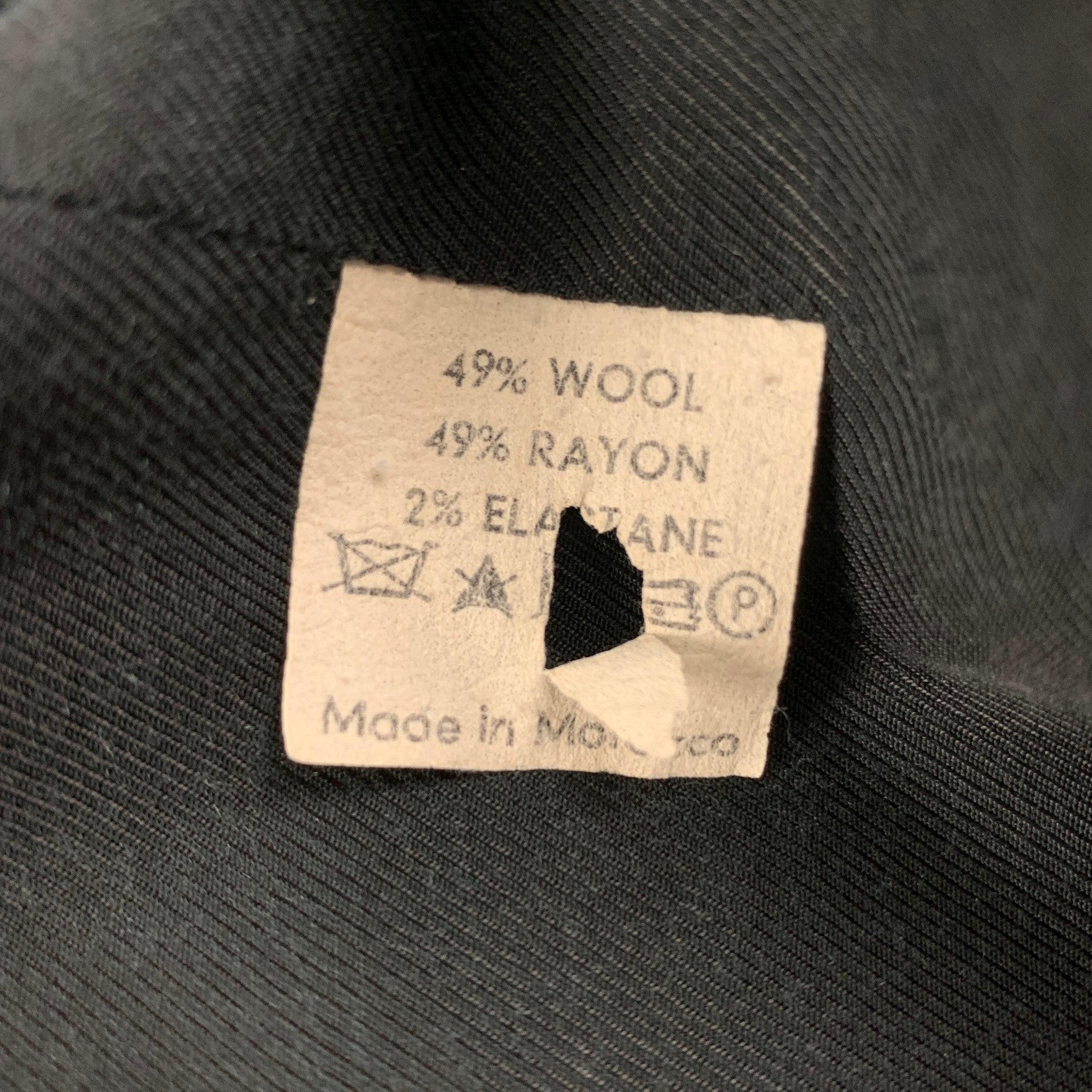 DRIES VAN NOTEN Talla 8 Chaqueta con solapa de pico en mezcla de lana azul marino en Bueno estado para la venta en San Francisco, CA