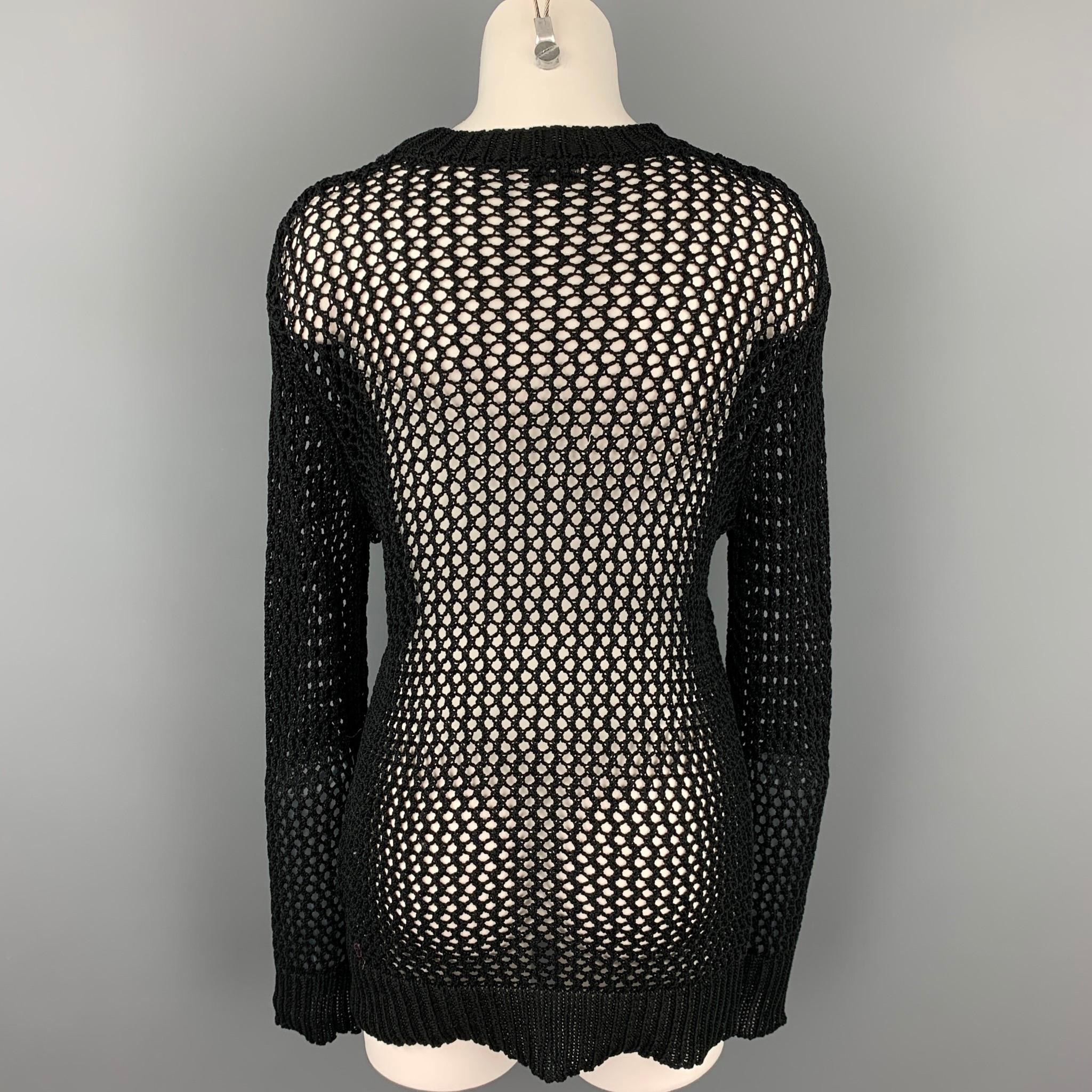 black mesh sweater