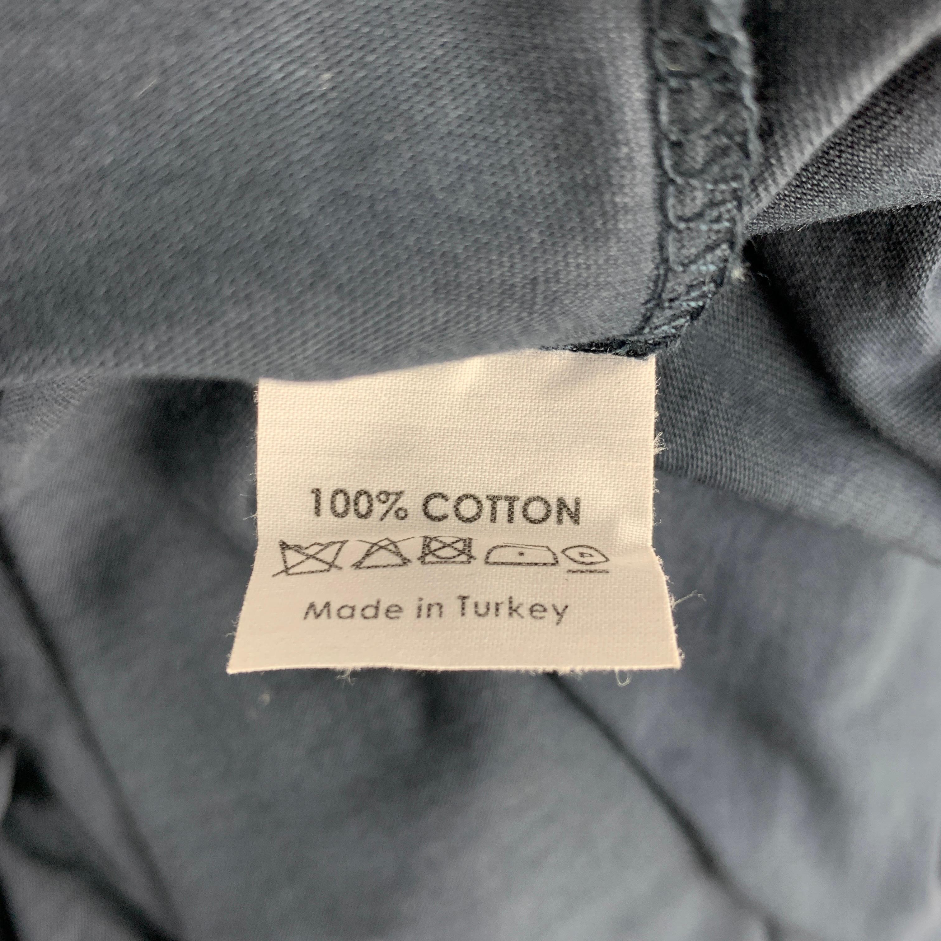 DRIES VAN NOTEN Size L Navy Jersey Cotton Rhinestone T-Shirt In Good Condition In San Francisco, CA