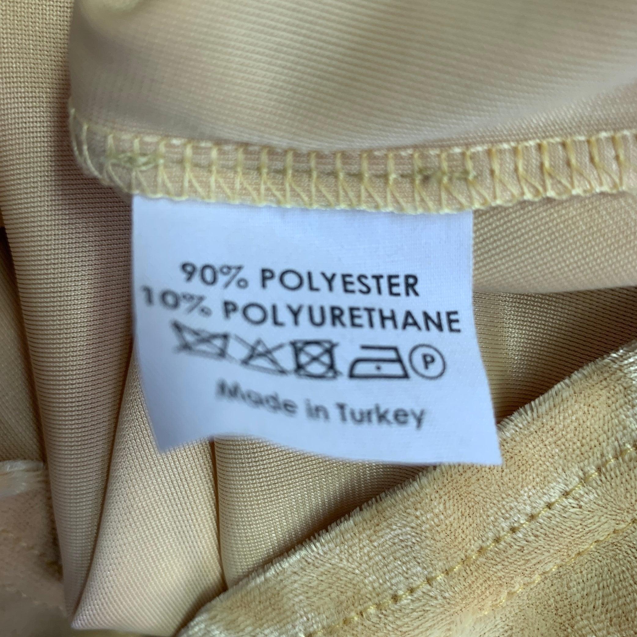 Donna Dries van Noten Taglia L Top casual in velluto giallo a collo alto in vendita