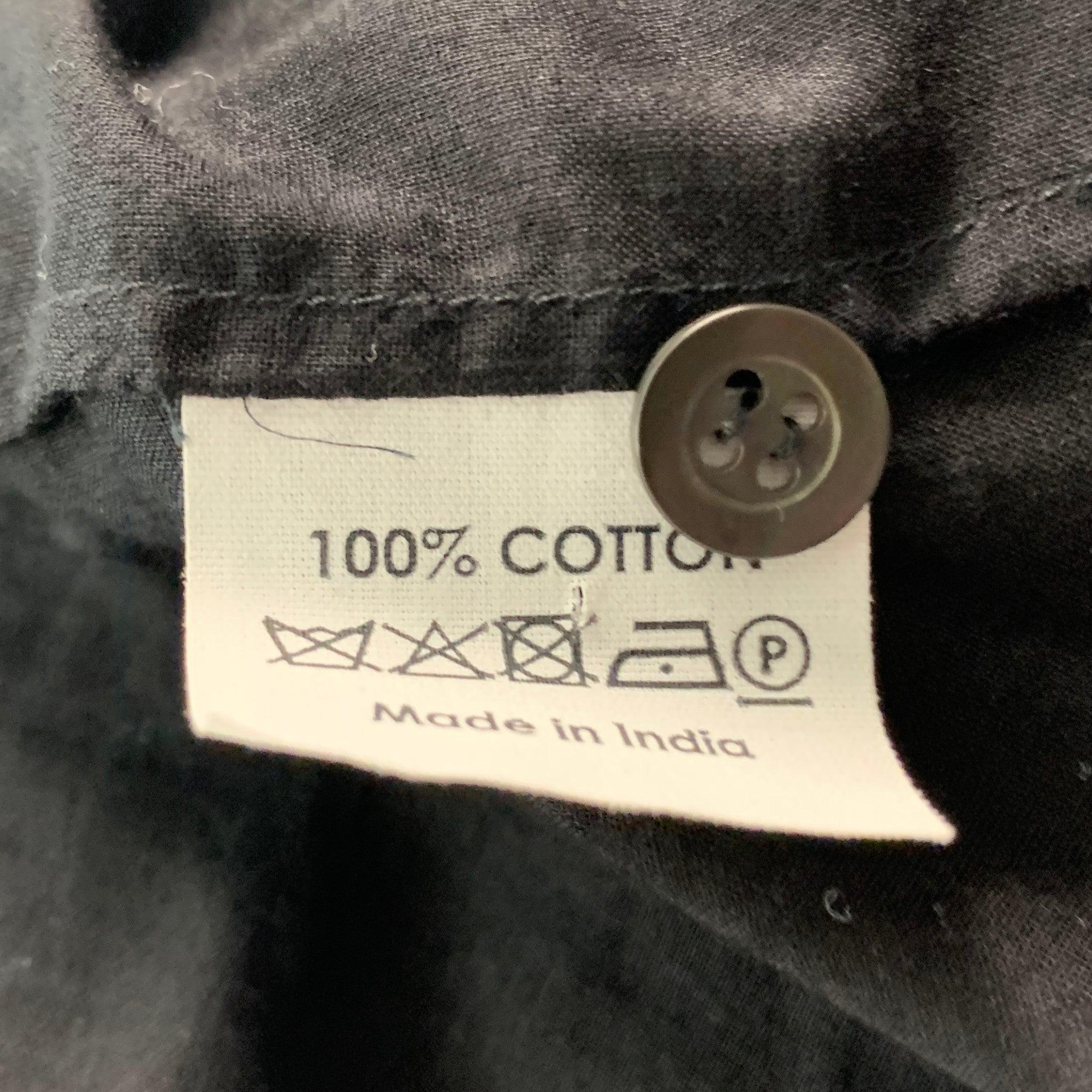DRIES VAN NOTEN Size M Black Cotton Ruffled Sleeveless Shirt For Sale 2