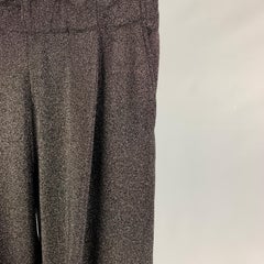 DRIES VAN NOTEN Size M Black Metallic Polyamide Metal Casual Pants