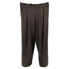 DRIES VAN NOTEN Size M Black Metallic Polyamide Metal Casual Pants