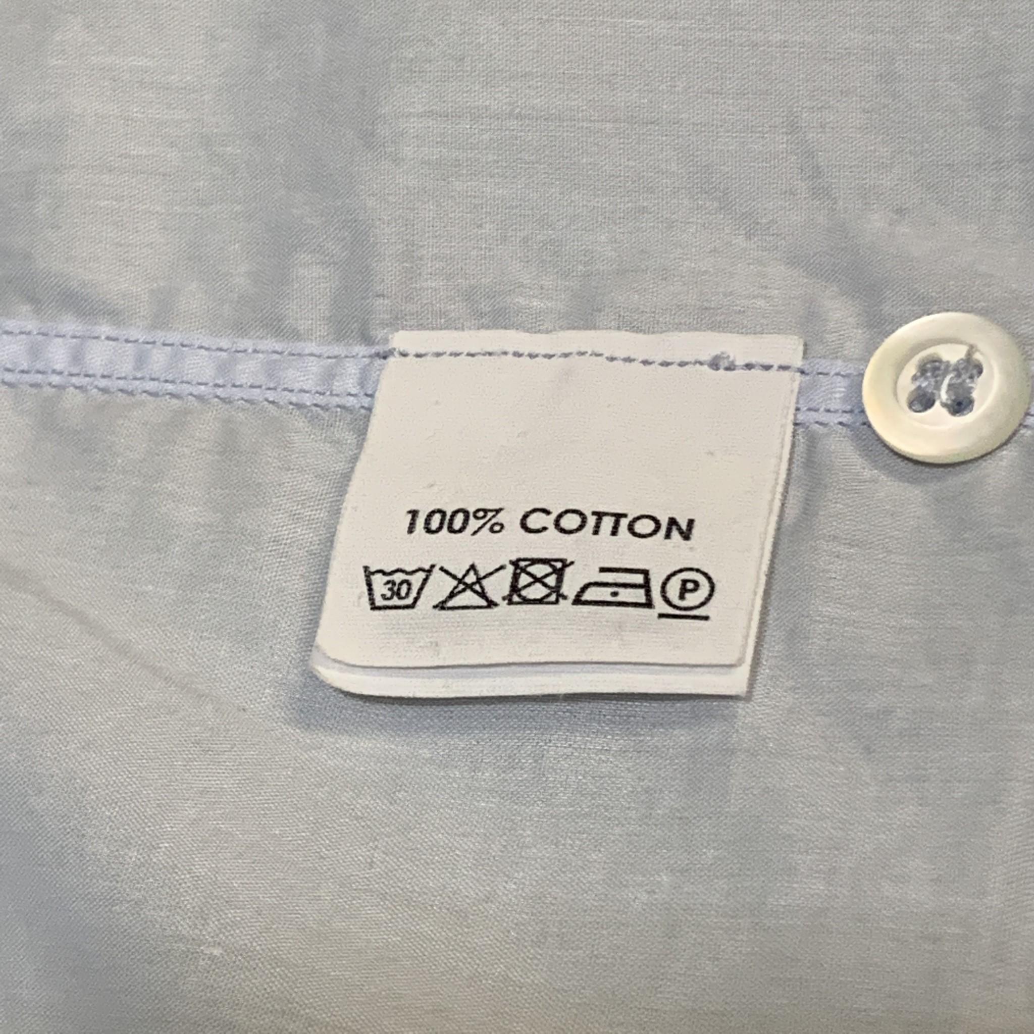 DRIES VAN NOTEN Size M Light Blue Cotton Button Up Patch Pocket Cuffed Shirt In Excellent Condition In San Francisco, CA