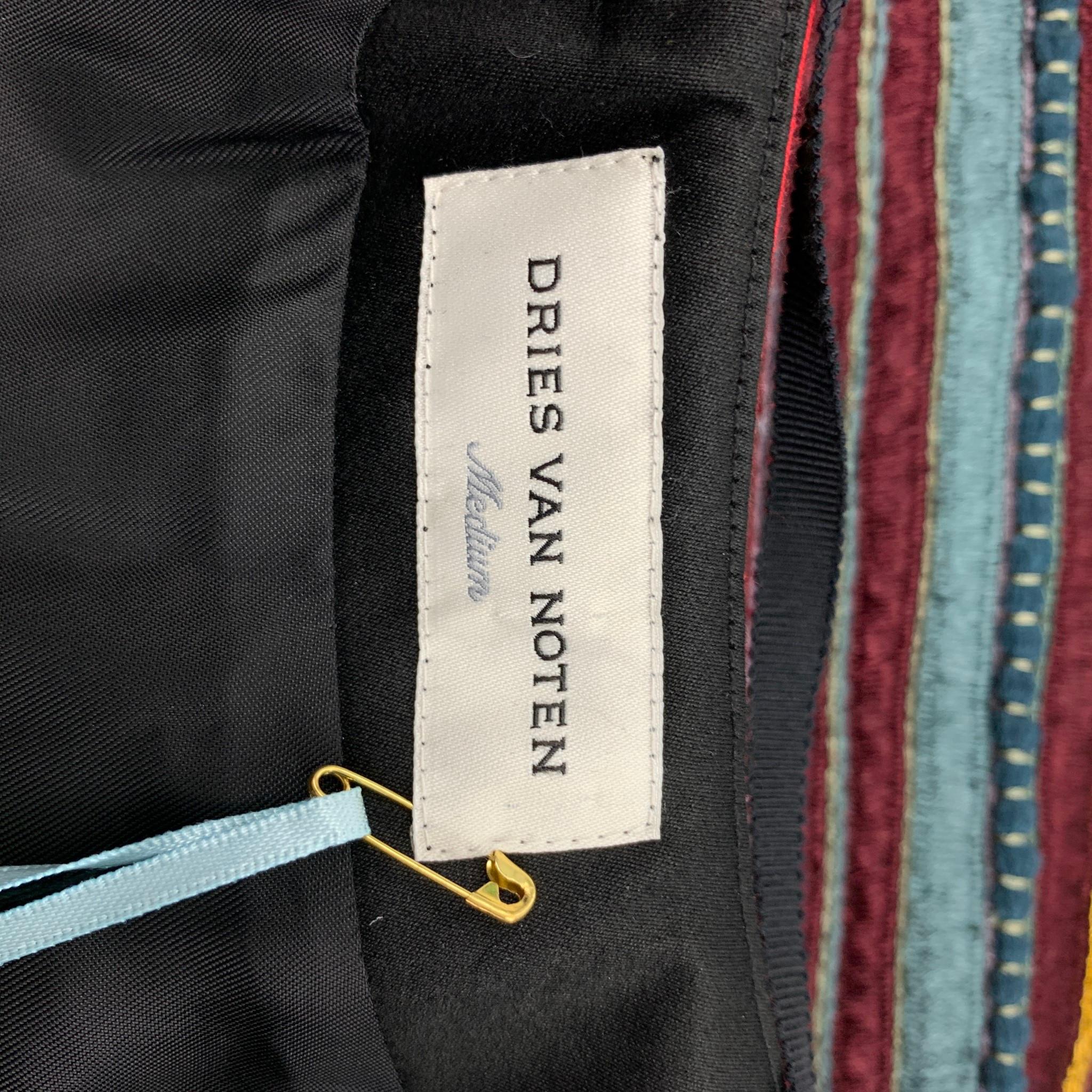 Women's DRIES VAN NOTEN Size M Multi-Color Cotton Embroidered Cropped Vest