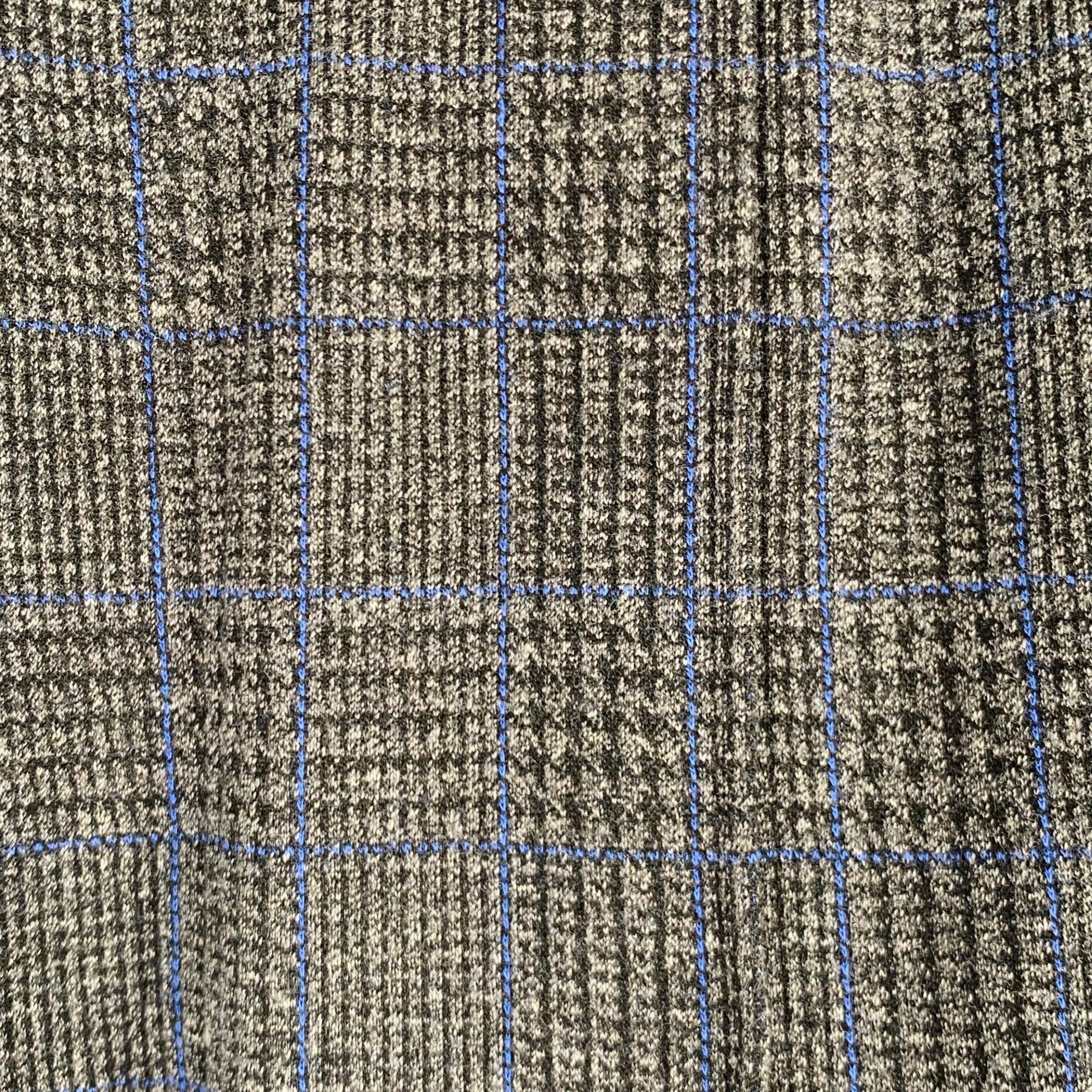 DRIES VAN NOTEN casual pants
in a black and charcoal grey cotton blend woven fabric featuring a glenplaid pattern, three pockets, and elastic waistband and cuffs.Excellent Pre-Owned Condition. 

Marked:   S 

Measurements: 
  Waist: 28 - 32 inches