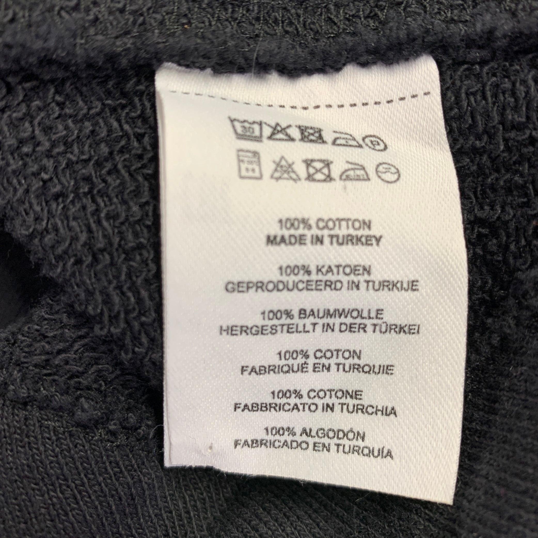 De los hombres DRIES VAN NOTEN Talla S Sudadera negra de algodón recortado con cuello redondo en venta