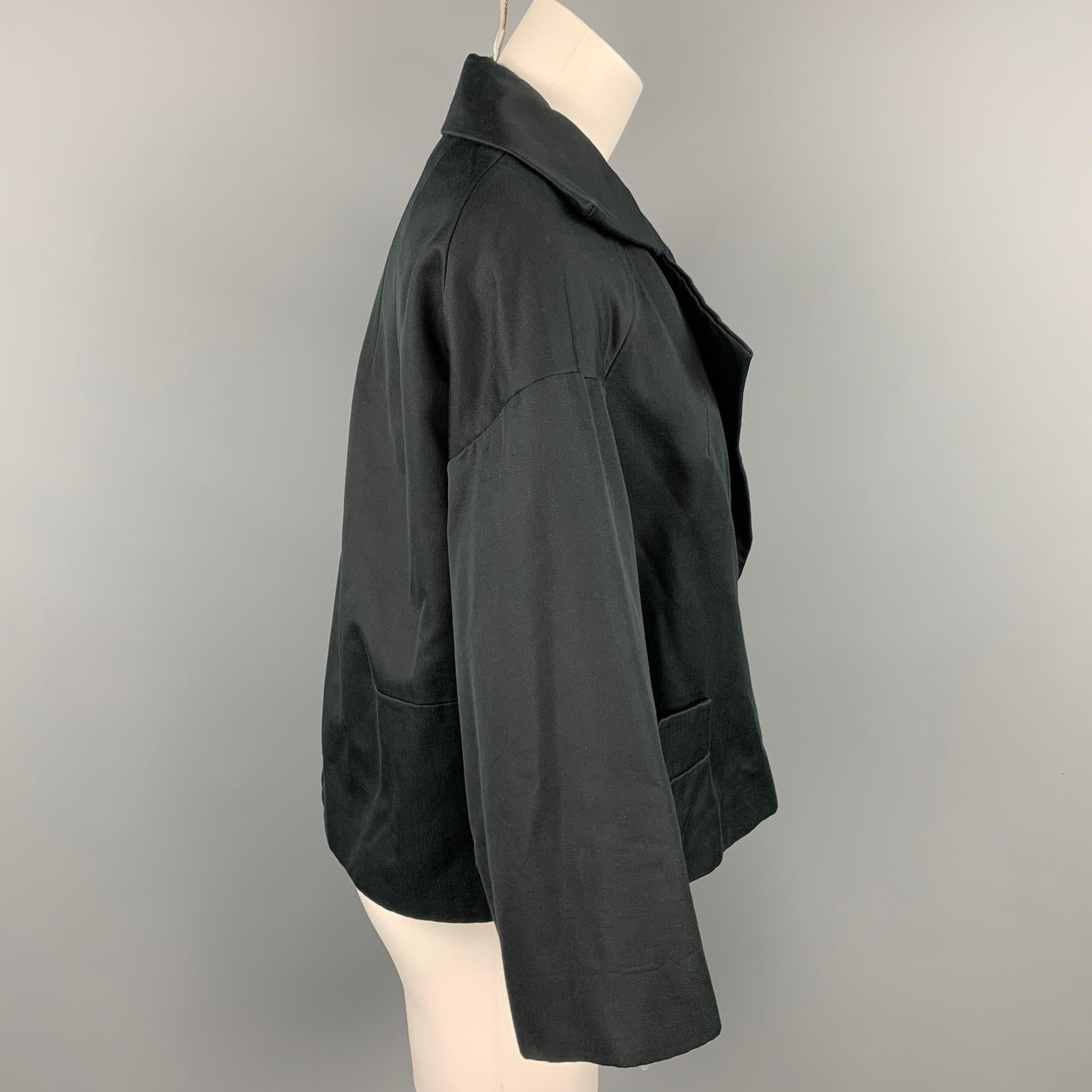 DRIES VAN NOTEN Size S Black Cotton / Polyamide Oversized Jacket In Good Condition In San Francisco, CA