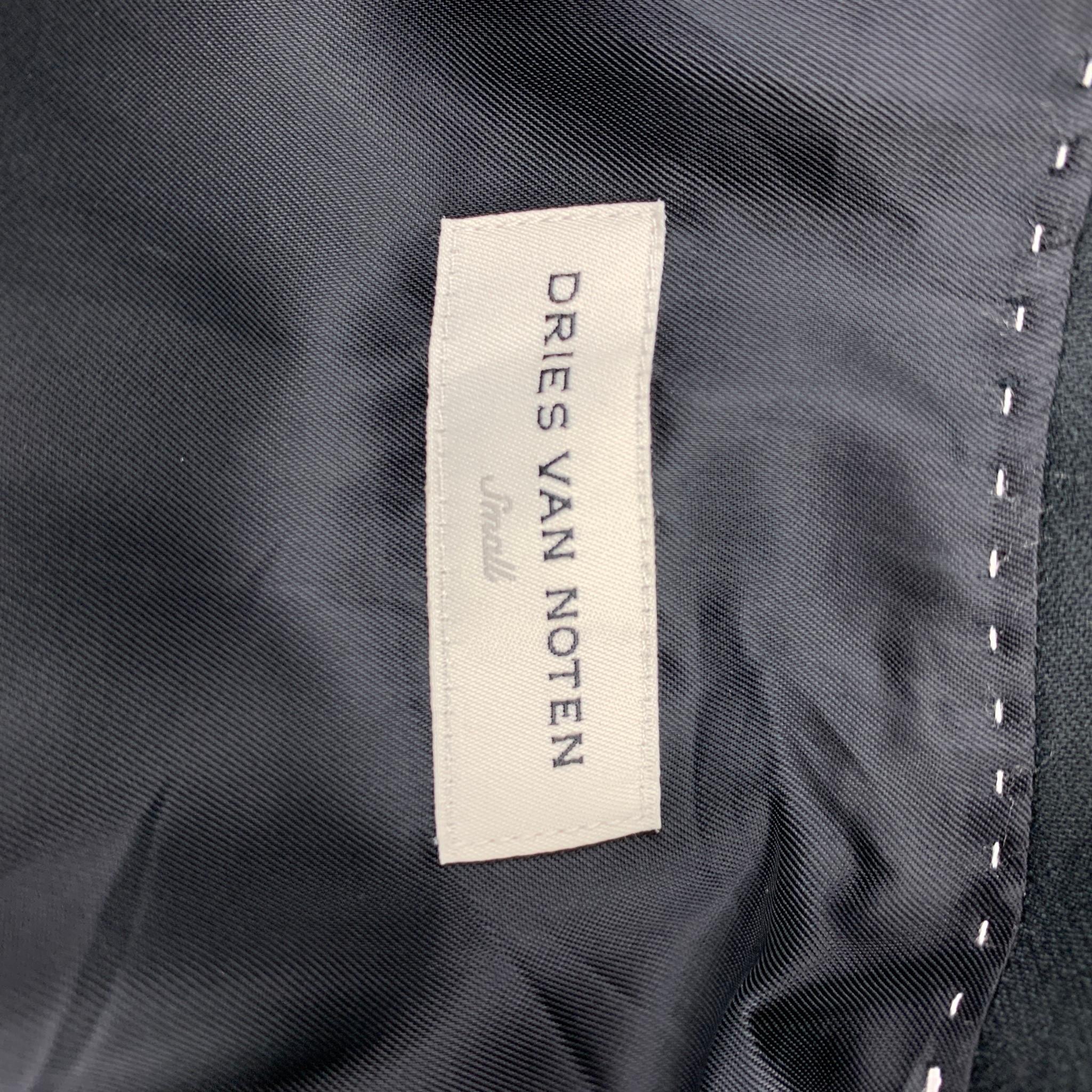 DRIES VAN NOTEN Size S Black Cotton / Polyamide Oversized Jacket 2