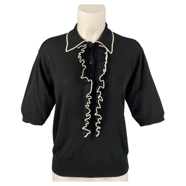 Chemise Dries Van Noten Noire à Paillettes - Manches Longues, Taille S