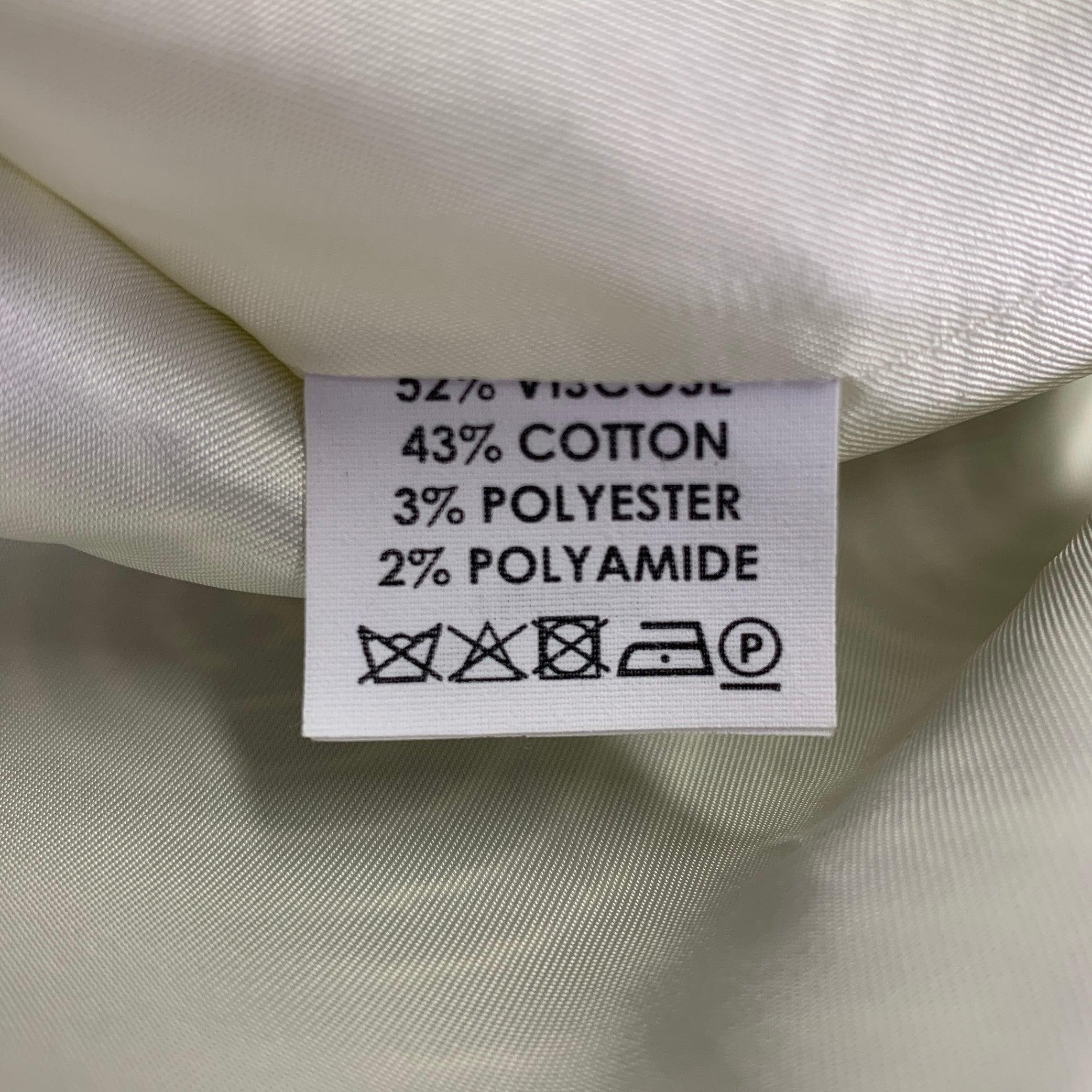 DRIES VAN NOTEN Size S Blue Cream Viscose Abstract Circles Sleeveless Dress For Sale 2