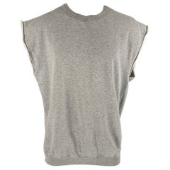 DRIES VAN NOTEN Size S Grey Cotton Sleeveless Sweatshirt Used DRIES VAN NOTEN Size S Grey Cotton Sleeveless Sweatshirt