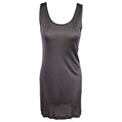 Used DRIES VAN NOTEN Size S Navy Stripe Jersey Viscose Tank Dress