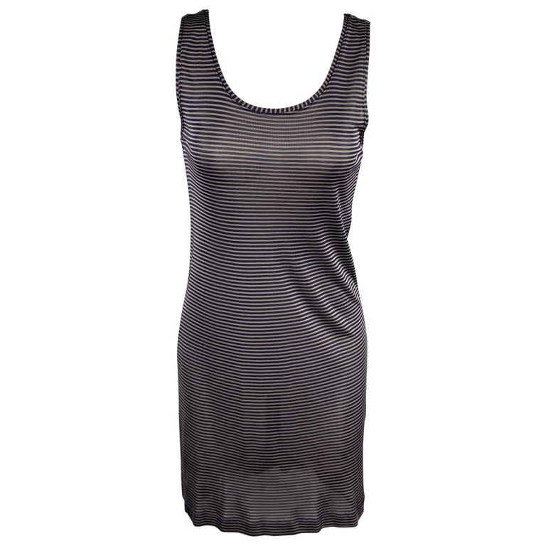 Silk Viscose Tank in Navy main image 0