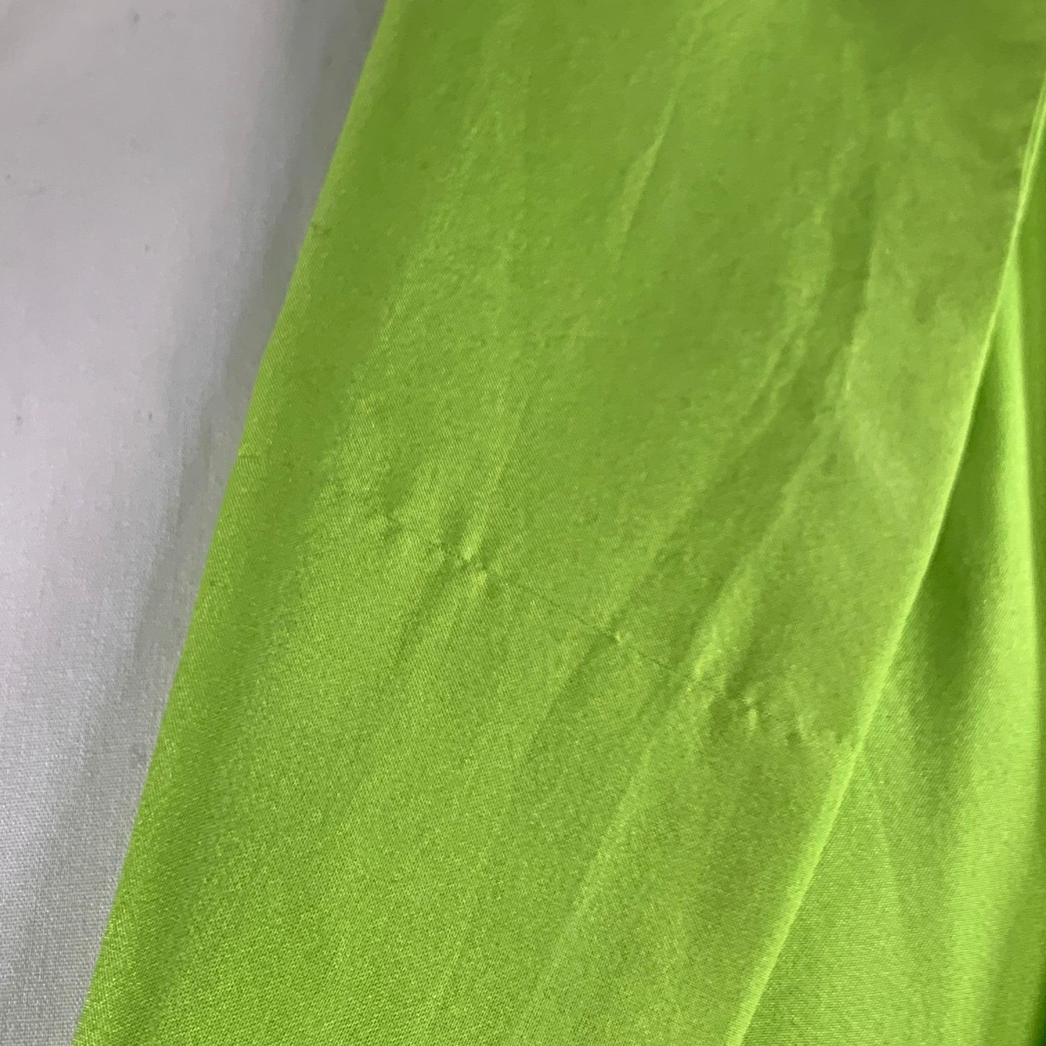 DRIES VAN NOTEN Size S Neon Green Silk Cotton Notch Lapel Suit 2