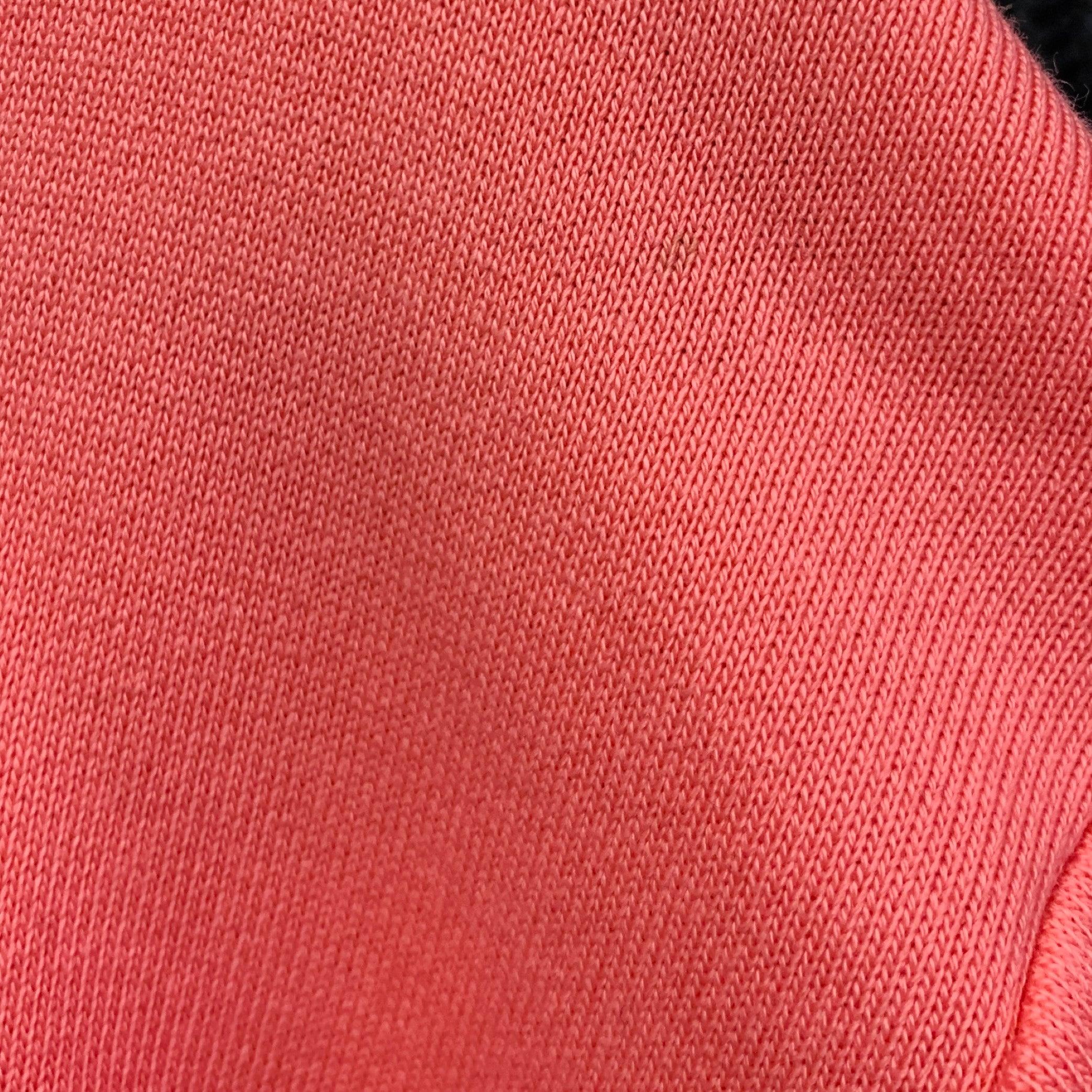 DRIES VAN NOTEN Size S Pink Coral Cotton Crew Neck Sweatshirt For Sale 2