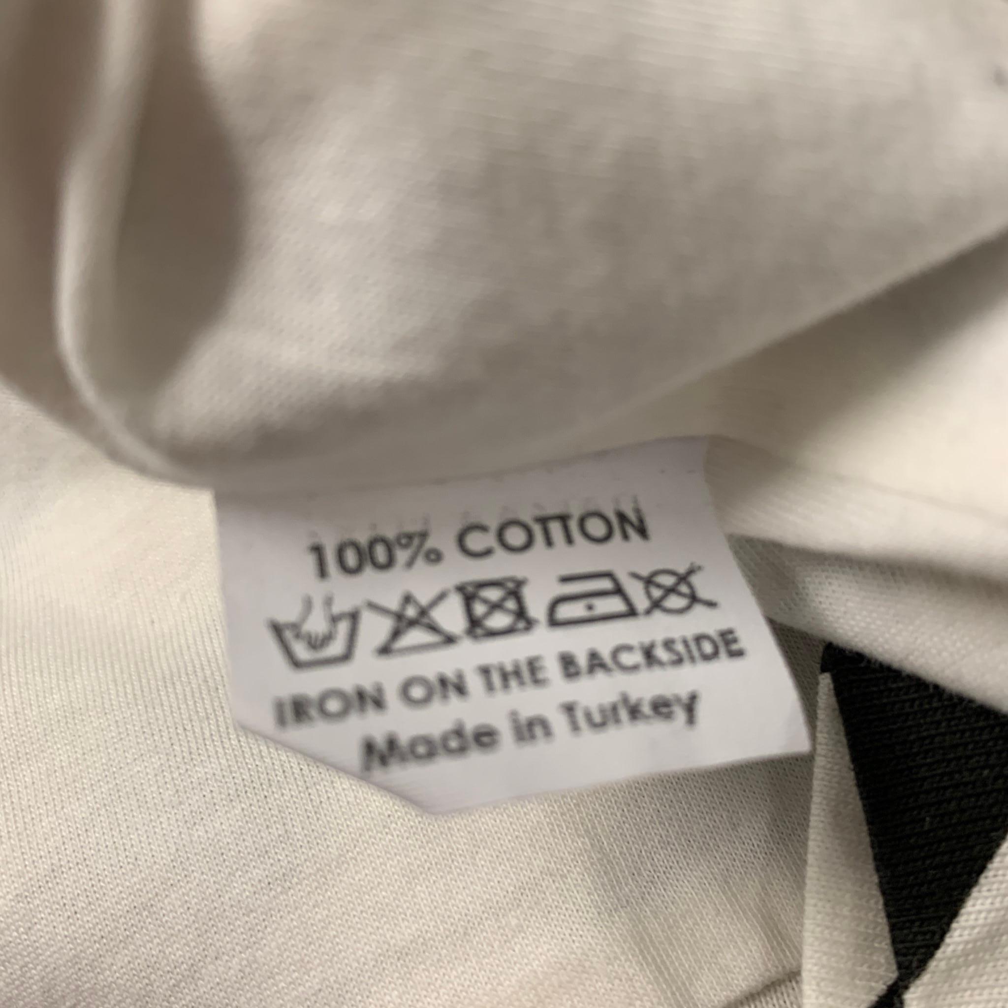 Dries van Noten Taglia XS Top casual a righe in cotone bianco e nero 1