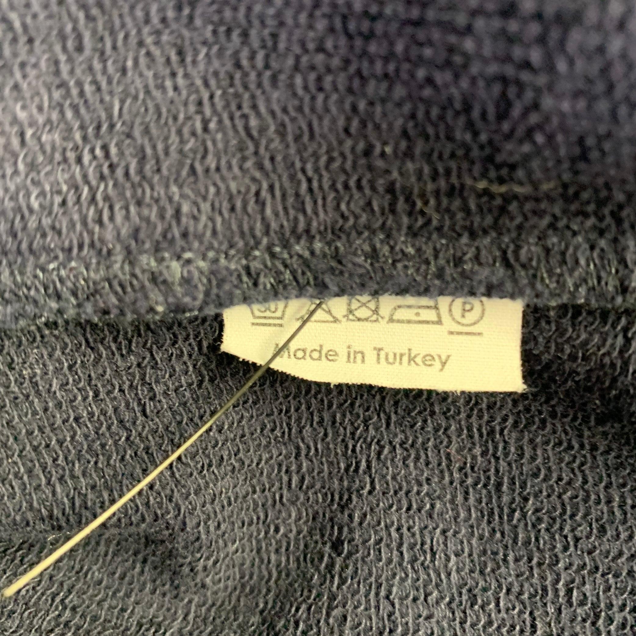 DRIES VAN NOTEN Talla XS Azul marino Negro Vestido asimétrico de punto de contraste de algodón en venta 2