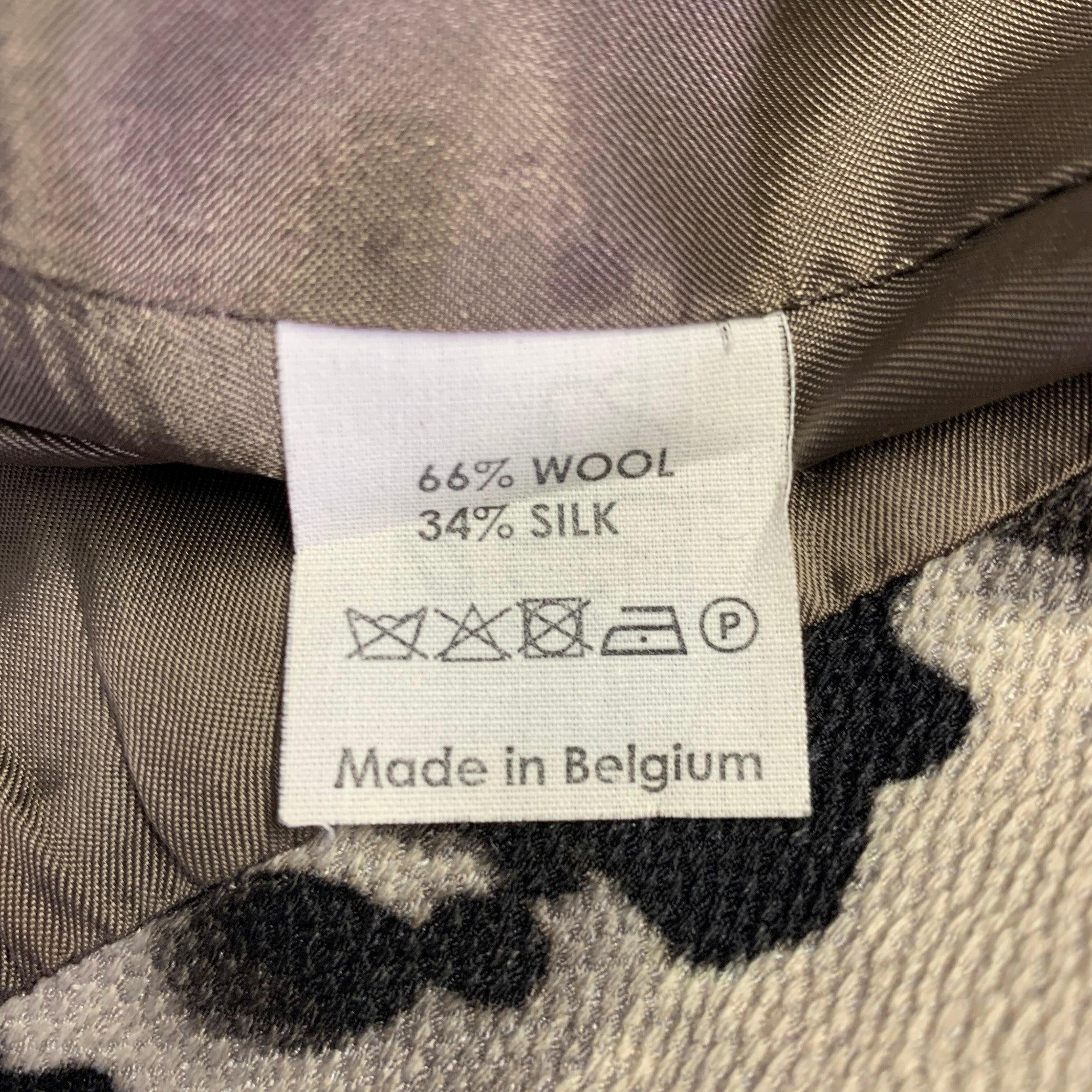 DRIES VAN NOTEN Talla XS Azul marino Negro Vestido asimétrico de punto de contraste de algodón en venta 3