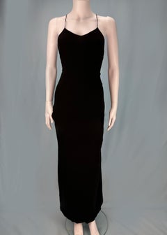 Dries Van Noten Spring 1999 Runway Black Silk Bustle Dress