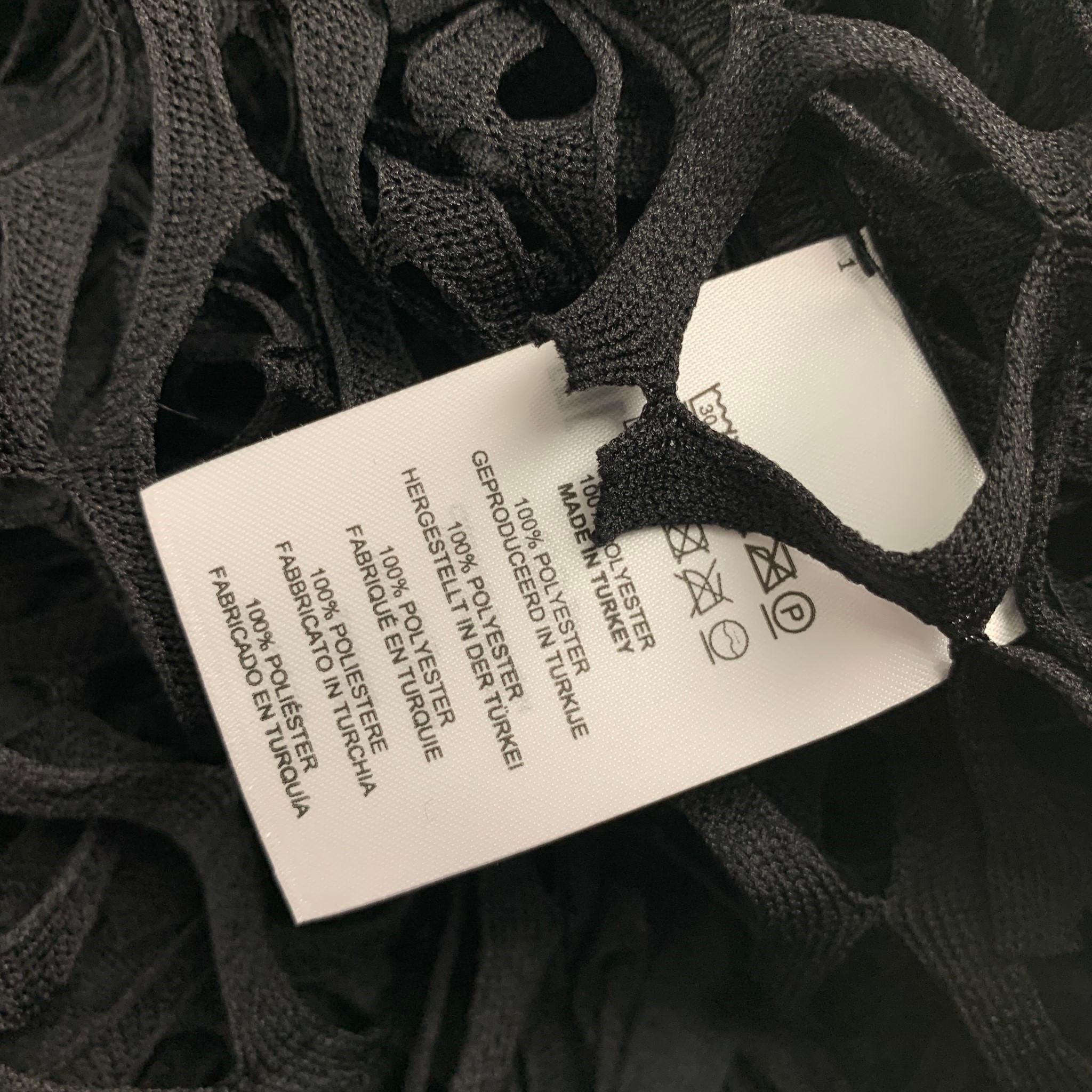 DRIES VAN NOTEN Spring-Summer 2021 Size M Black Polyester Mesh Pullover In New Condition In San Francisco, CA