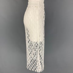 DRIES VAN NOTEN Spring-Summer 2021 Size M White Polyester Mesh Skirt