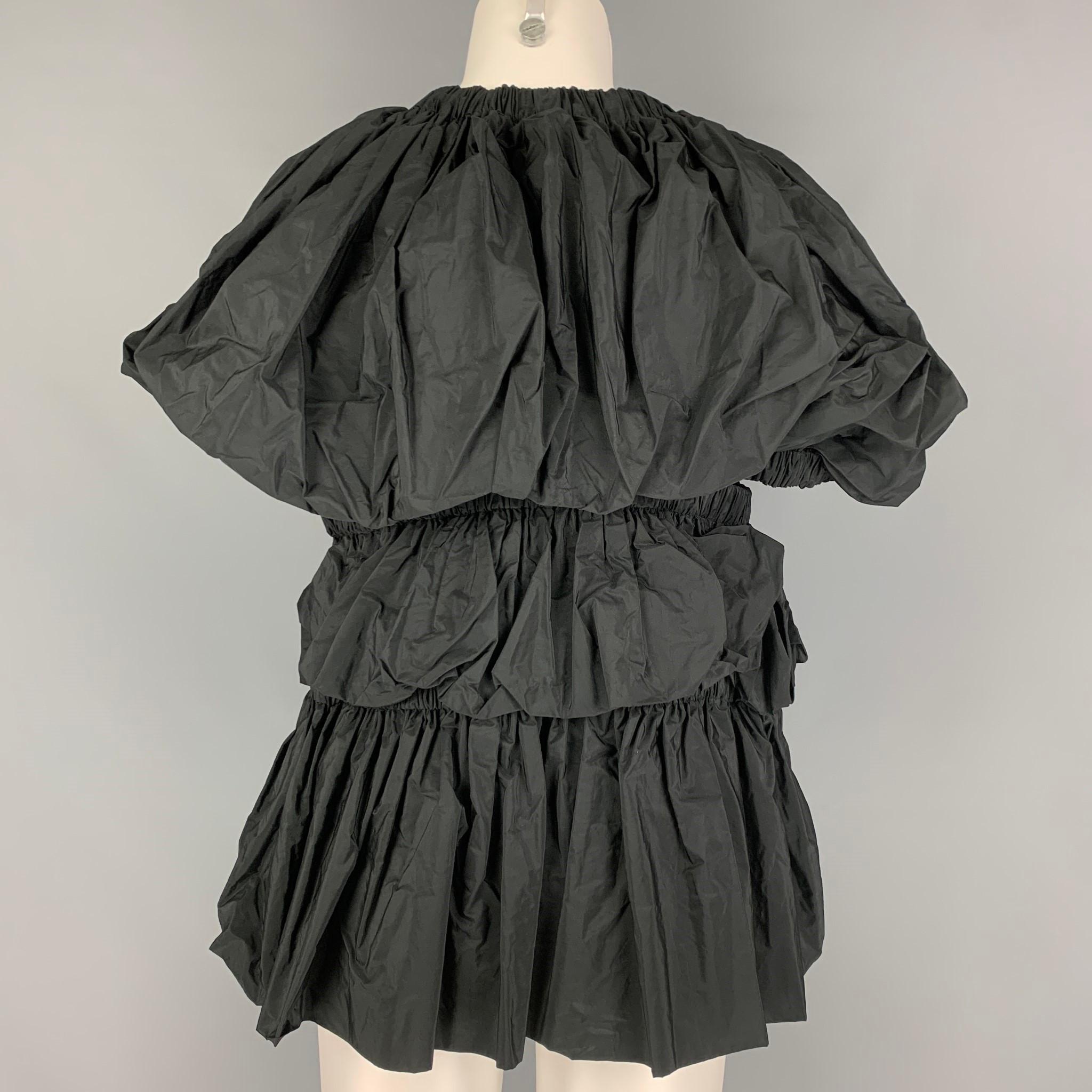 DRIES VAN NOTEN SS 20 Size XS Black Polyester Taffeta Jacket In New Condition In San Francisco, CA