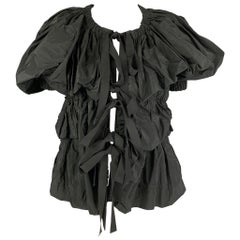 DRIES VAN NOTEN SS 20 Size XS Black Polyester Taffeta Jacket