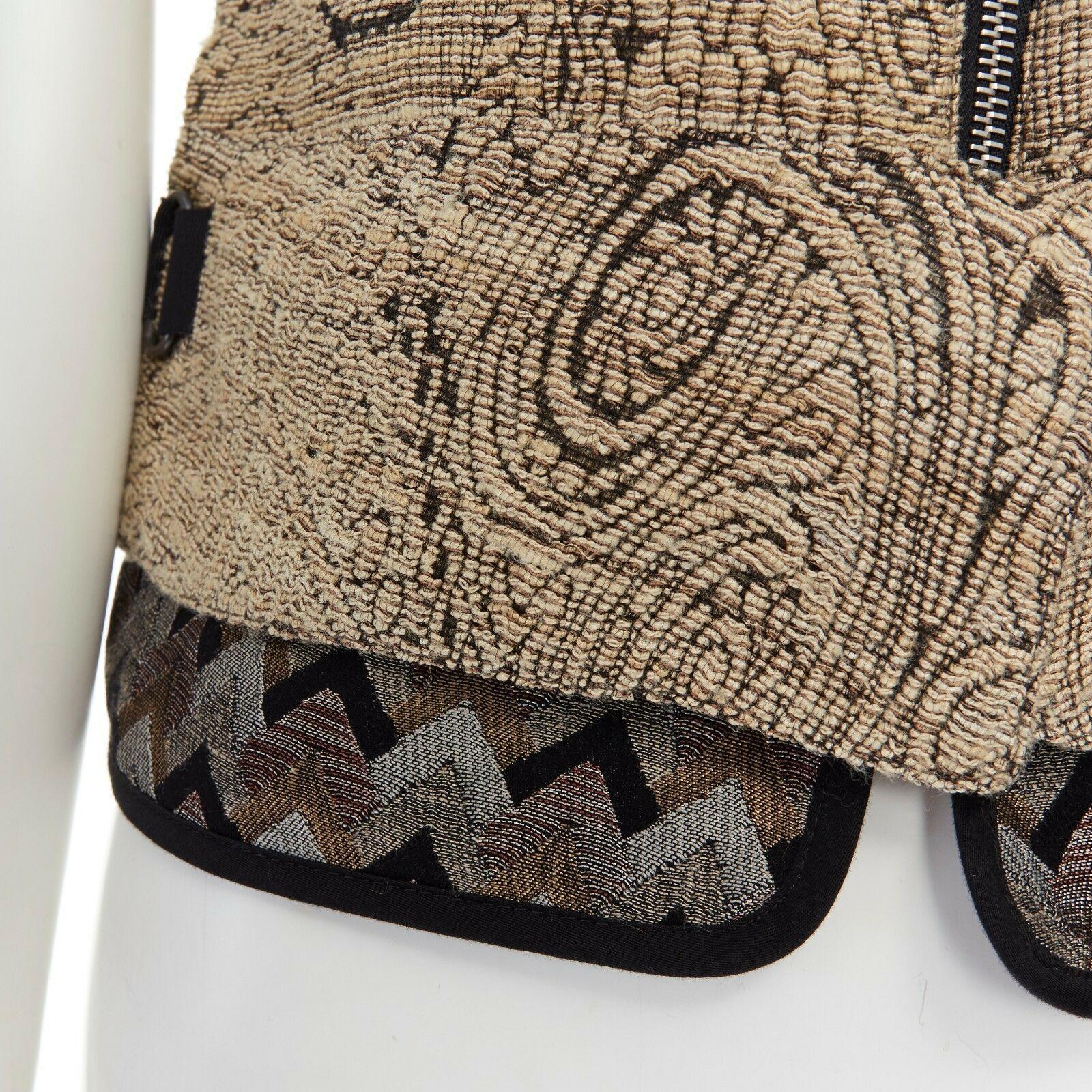 DRIES VAN NOTEN SS15 gold ethnic embroidered brocade harness vest top FR36 S 1