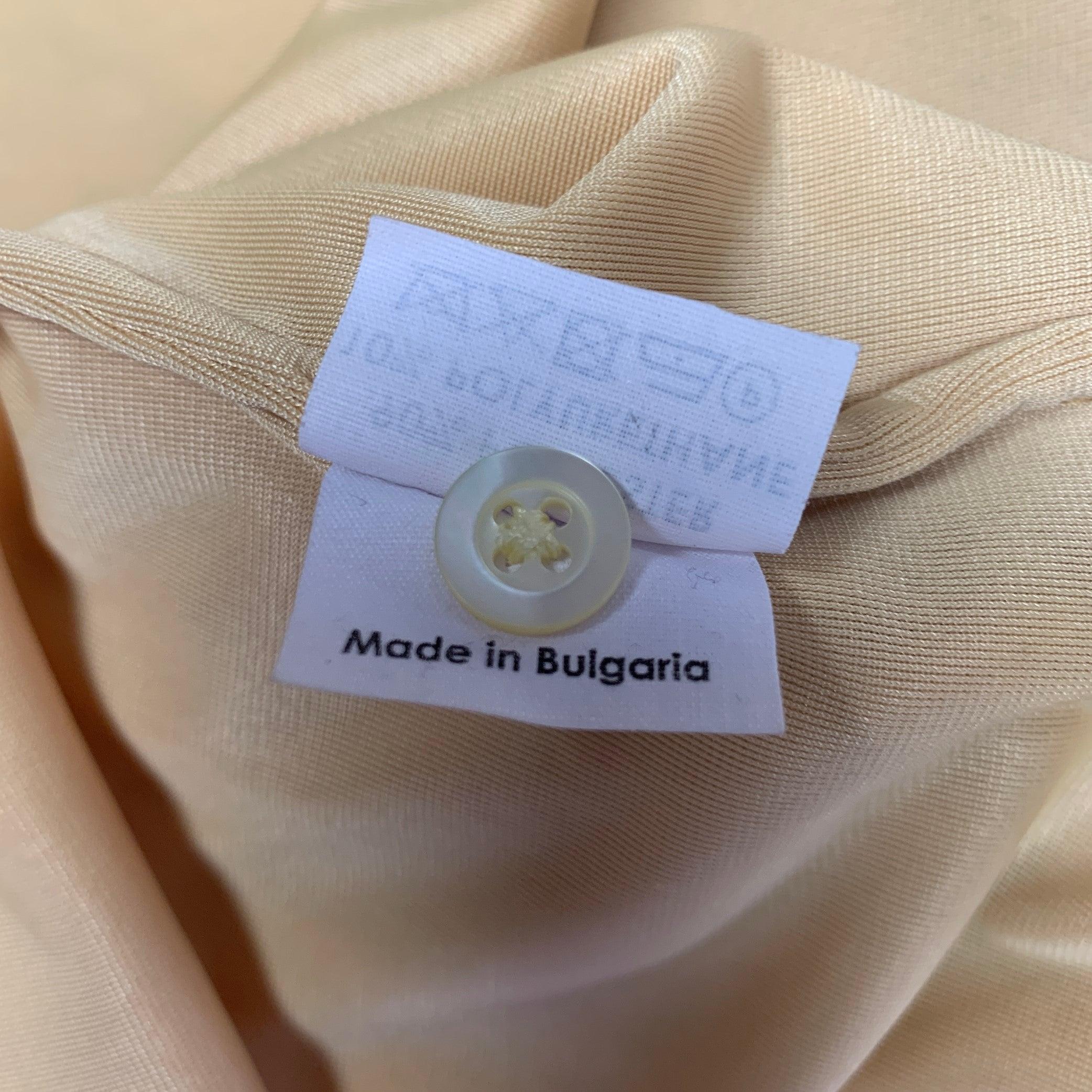 DRIES VAN NOTEN SS2020 Size 38 Yellow Velvet Polyester Blend Long Sleeve Shirt 2