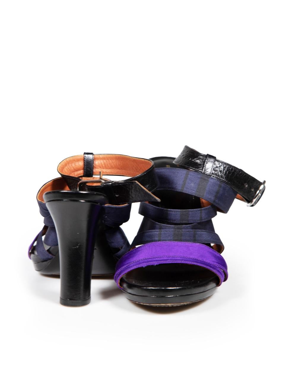 Black Dries Van Noten Strappy High Heeled Sandals Size IT 39