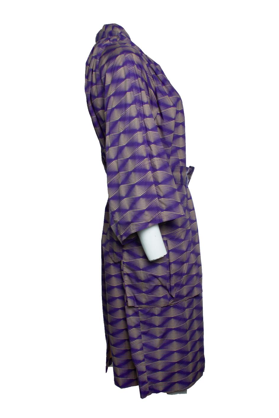 Viola Dries van Noten, miniabito in popeline stampato Tanisha in vendita