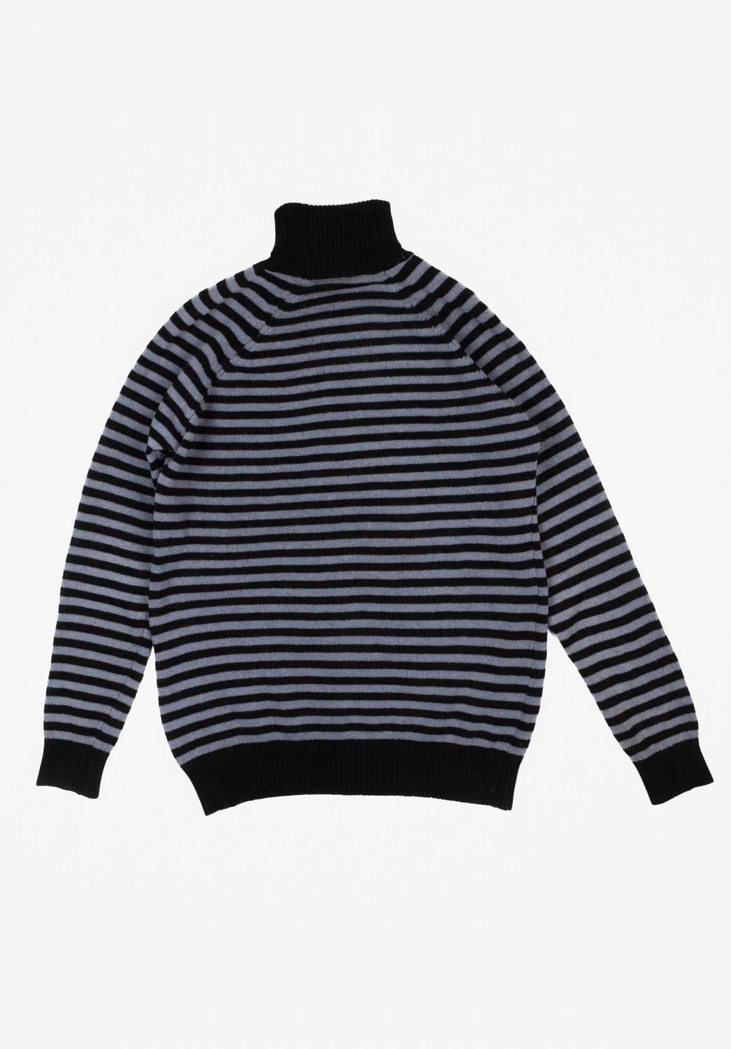 Dries Van Noten Turtle Neck Men Striped Sweater Size XL, S579 For Sale 1